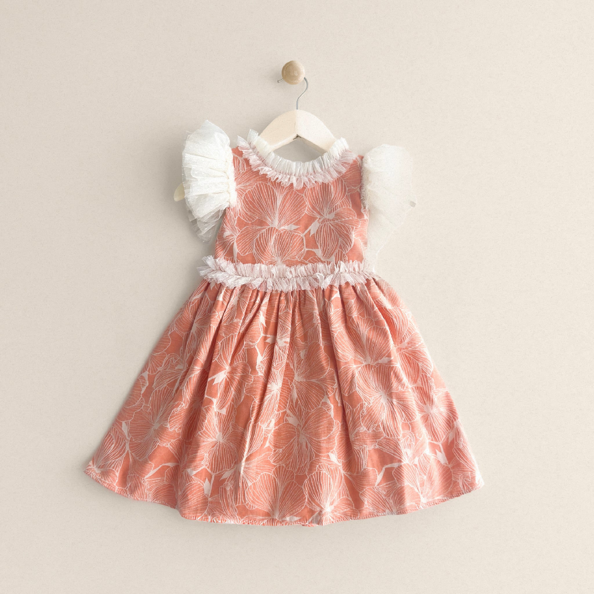 ORANGE JACQUARD DRESS