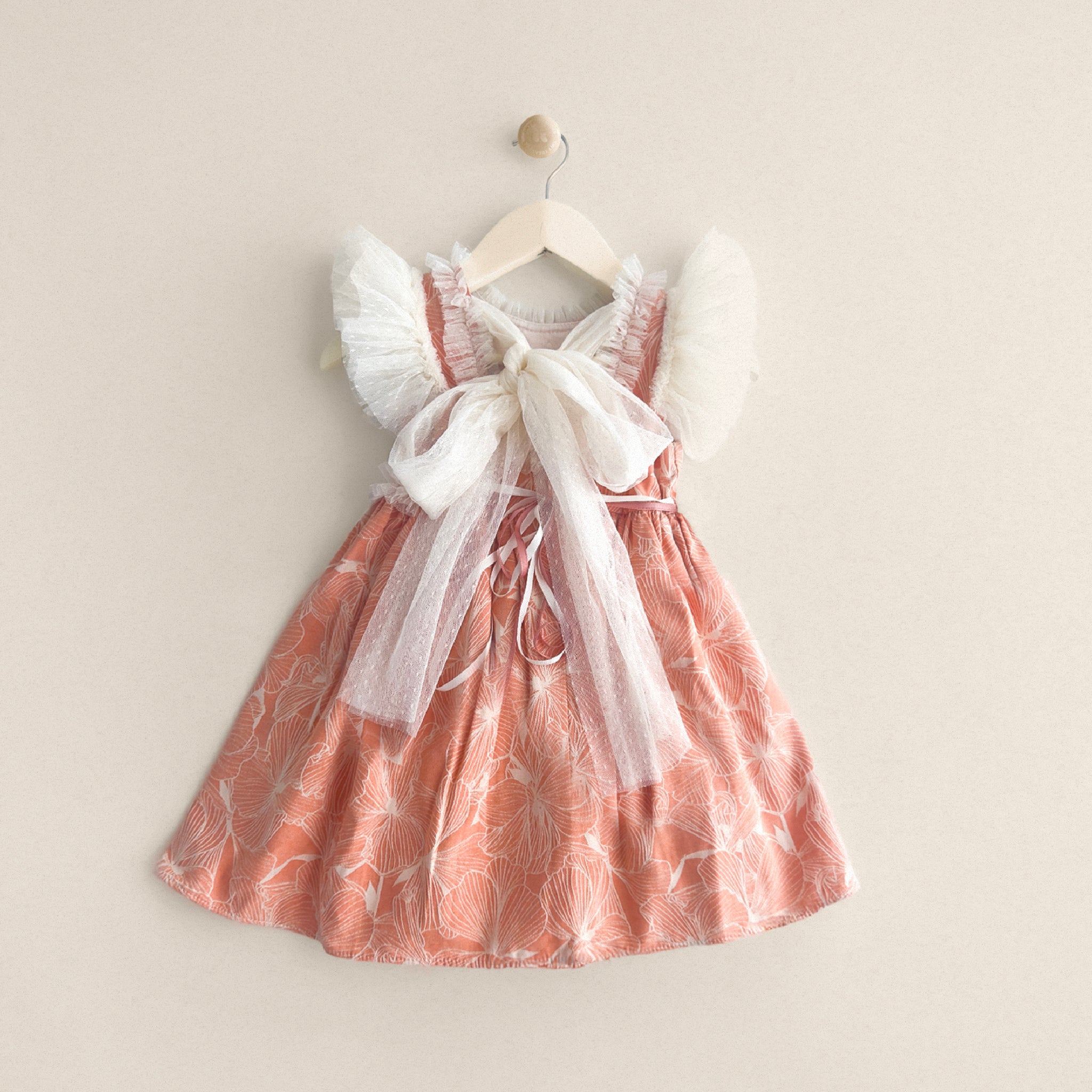 ORANGE JACQUARD DRESS