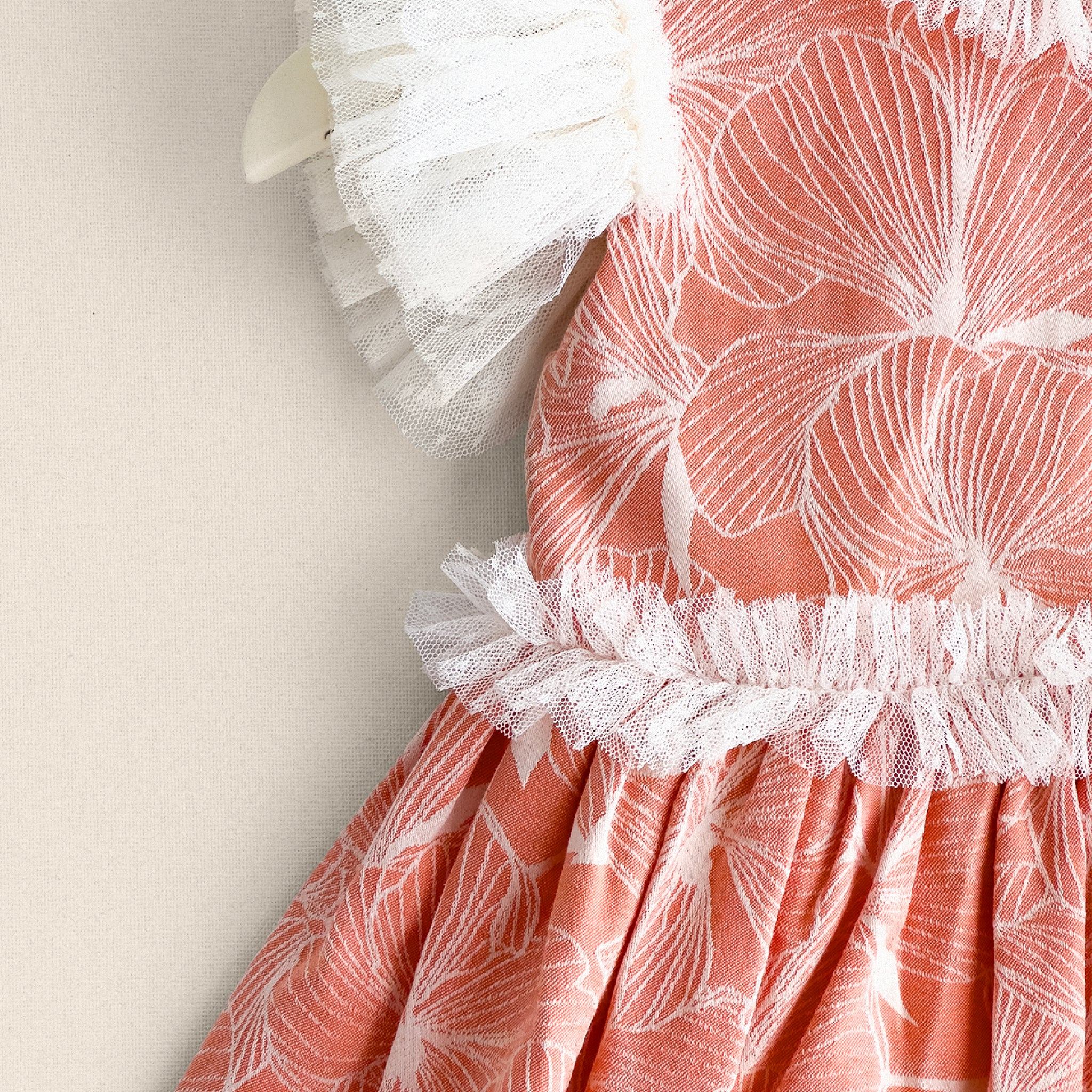 ORANGE JACQUARD DRESS