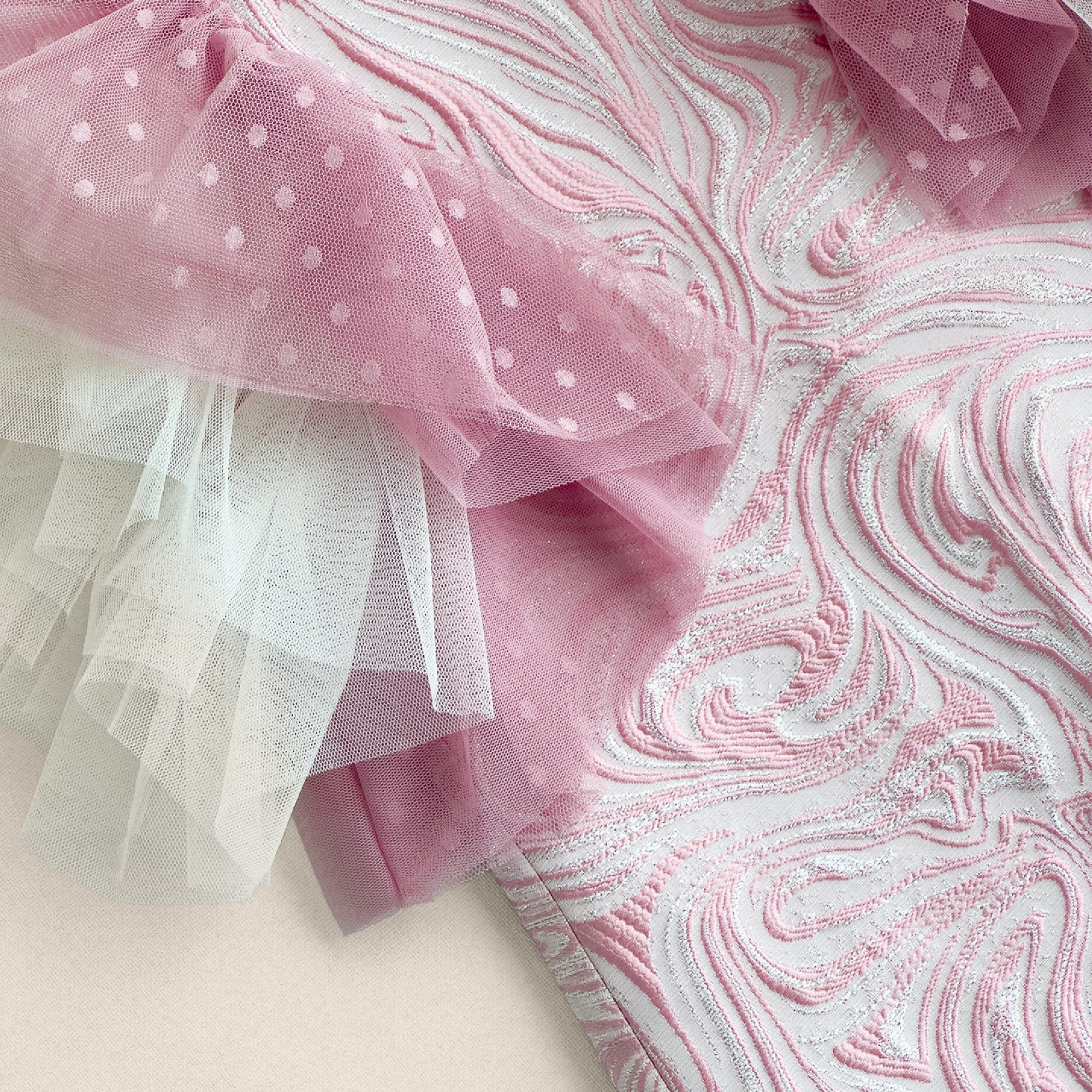 PINK AND WHITE DRESS