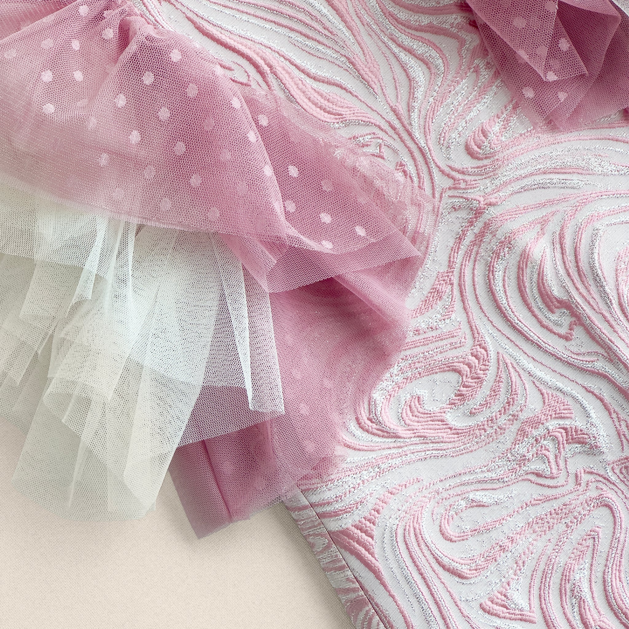 PINK AND WHITE DRESS