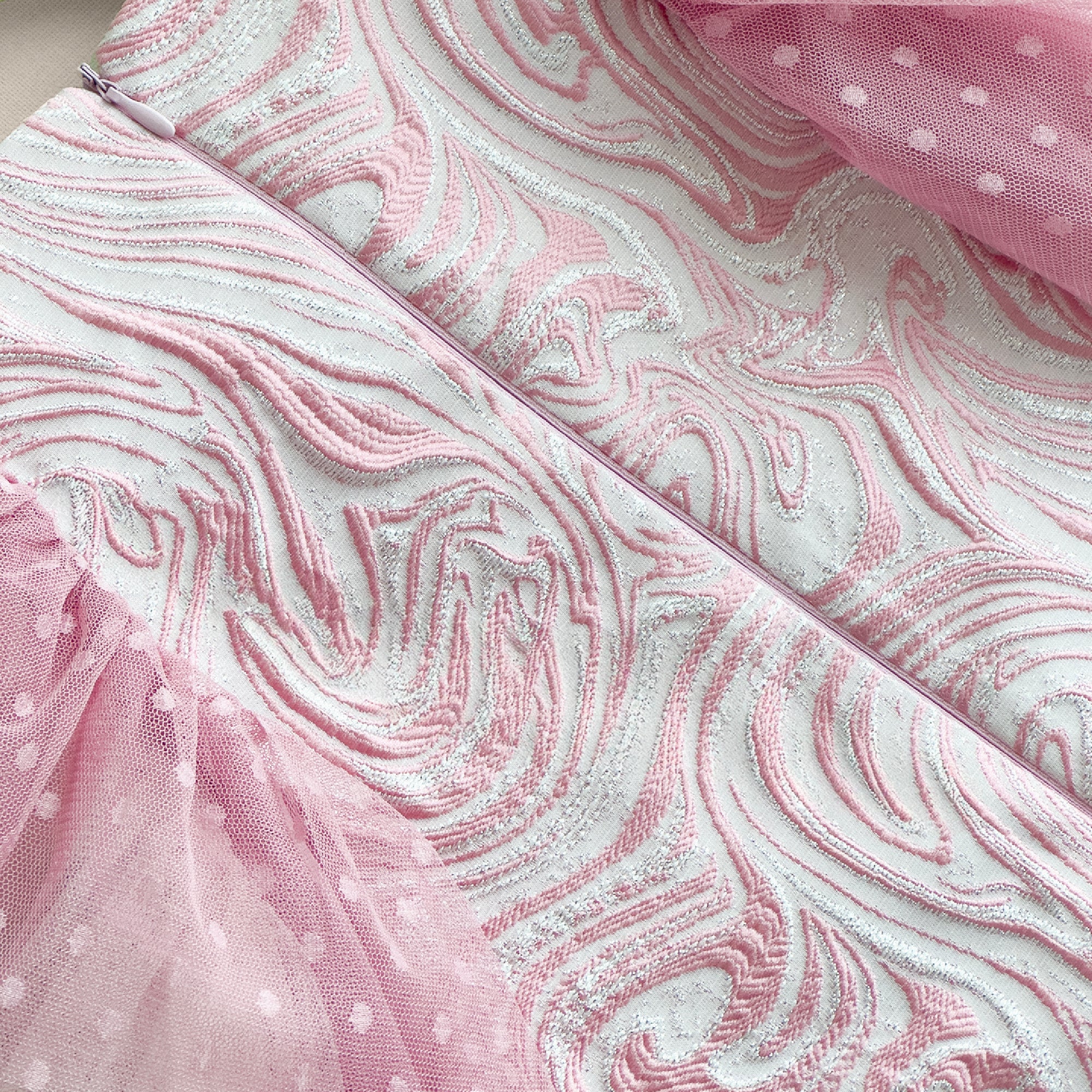 PINK AND WHITE DRESS