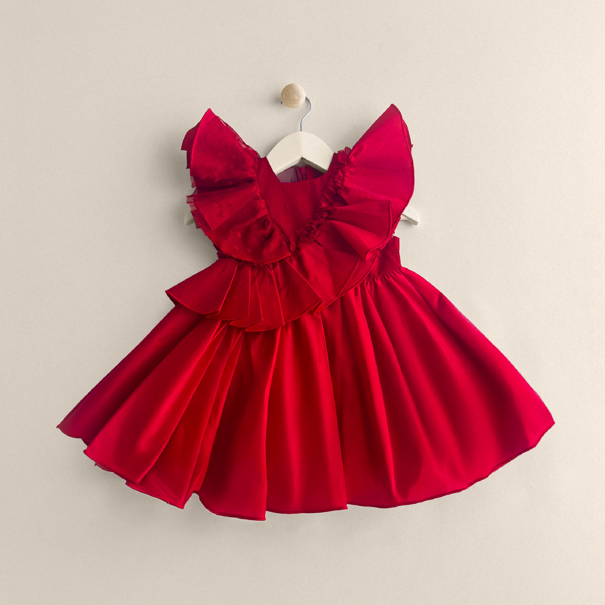 RED RUFFLE DRESS