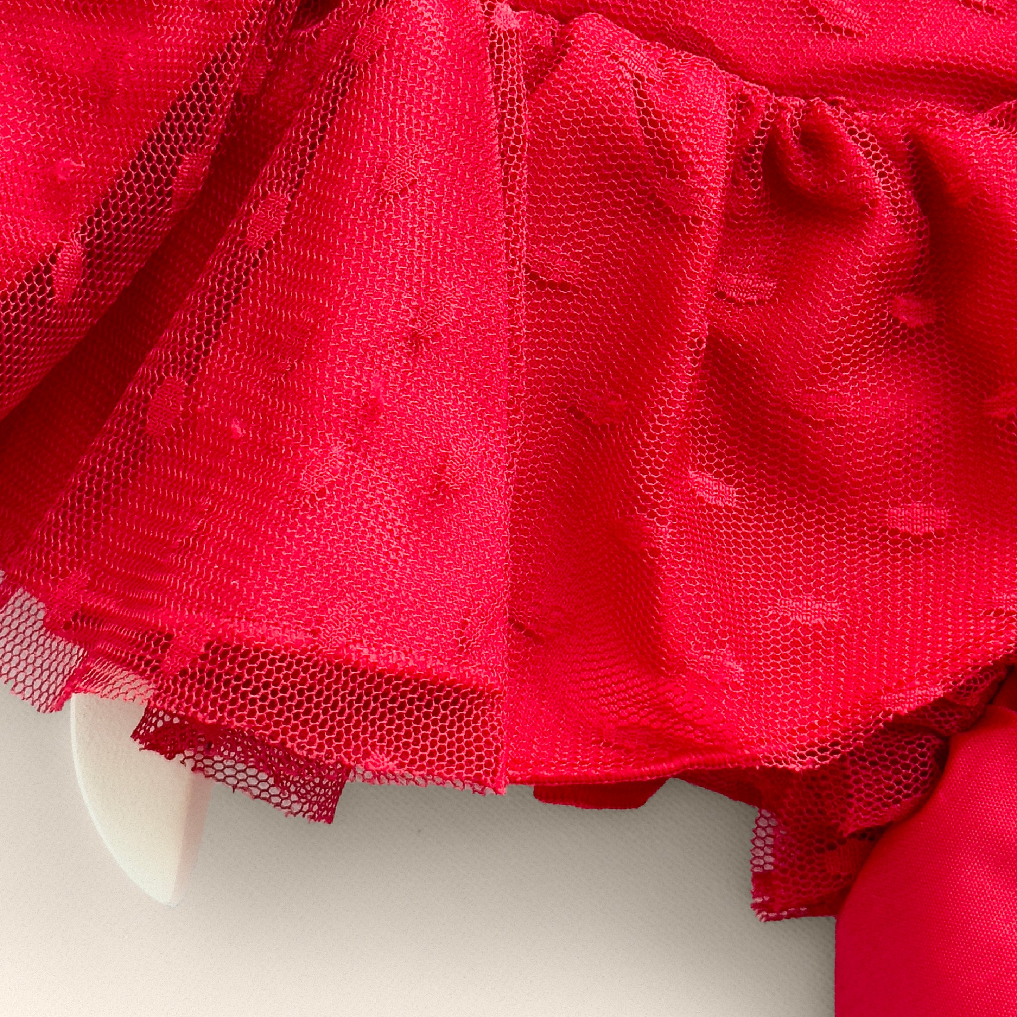RED RUFFLE DRESS